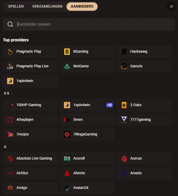 provider legion bet casino